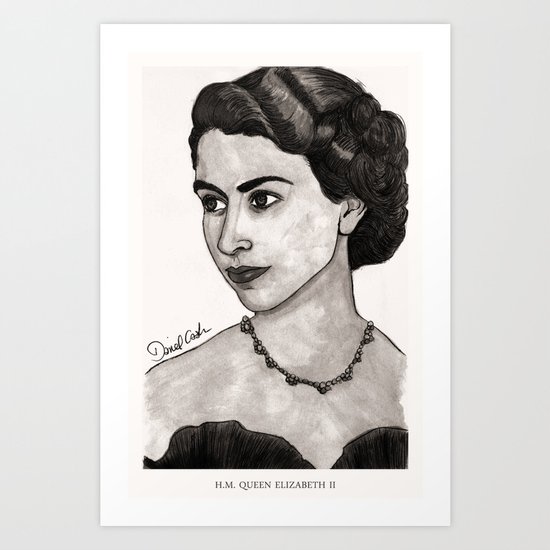 H.M. Queen Elizabeth II Art Print
