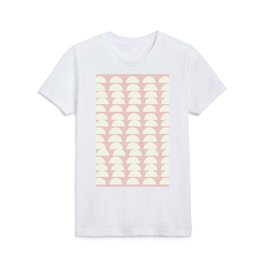 Simple and Modern Half Circle Shapes in Blush and Cream Kids T Shirt