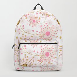 Retro . Abstract pattern Dandelions . Backpack