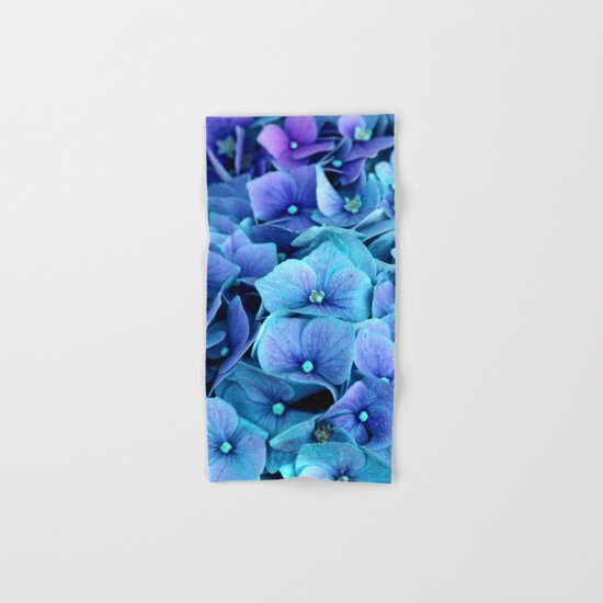 Purple Blue hydrangea Hand & Bath Towel