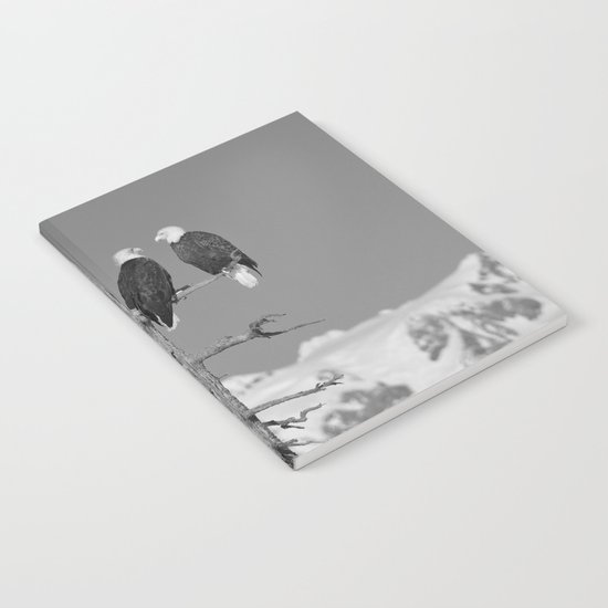 Perched With A View Duo - B & W Notebook