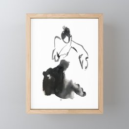 Ink Flamenco dancer Framed Mini Art Print