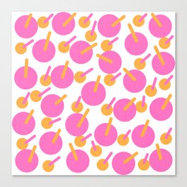 Below Deck Cocktails Modern Abstract Pink And Orange Canvas Print