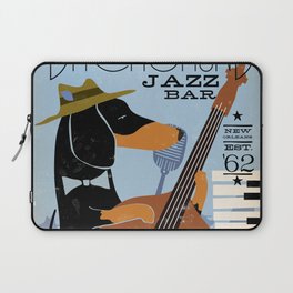 dachshund doxie wiener dog jazz music dog art musician  Laptop Sleeve