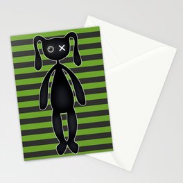Goth Green and Black Bunny Stationery Cards