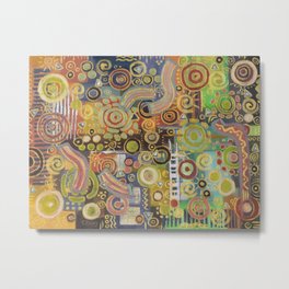 Abstract oil painting Celebration Metal Print