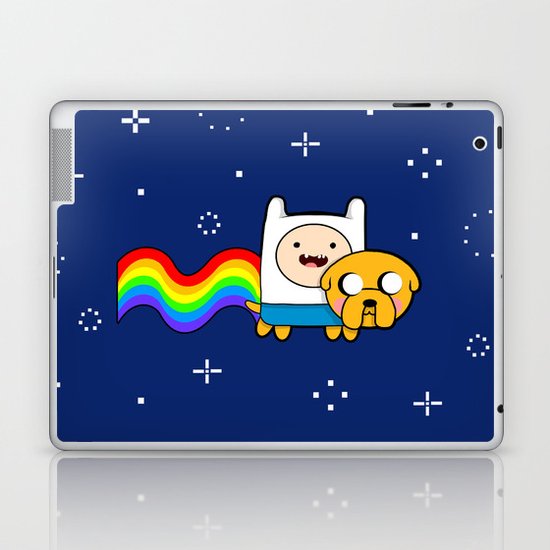 Nyan Time: Adventure Time plus Nyan Cat Laptop & iPad Skin