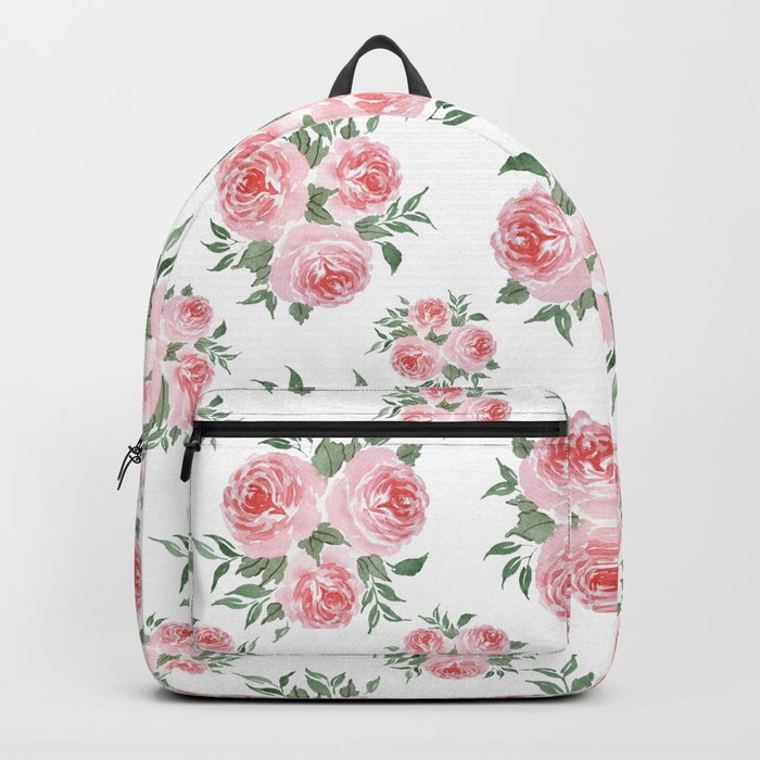Romantic watercolor roses n.1 Backpack