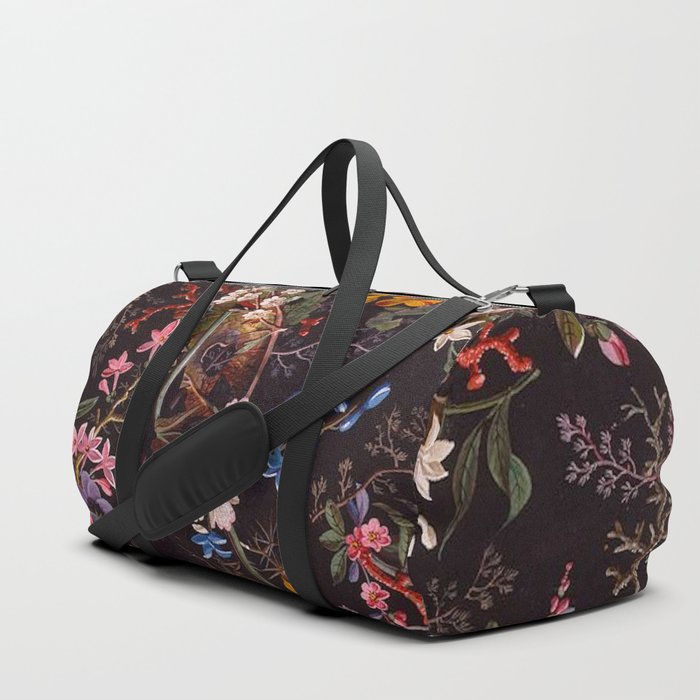 Luxurious Oriental Floral Textile Design 1788 William Kilburn Duffle Bag