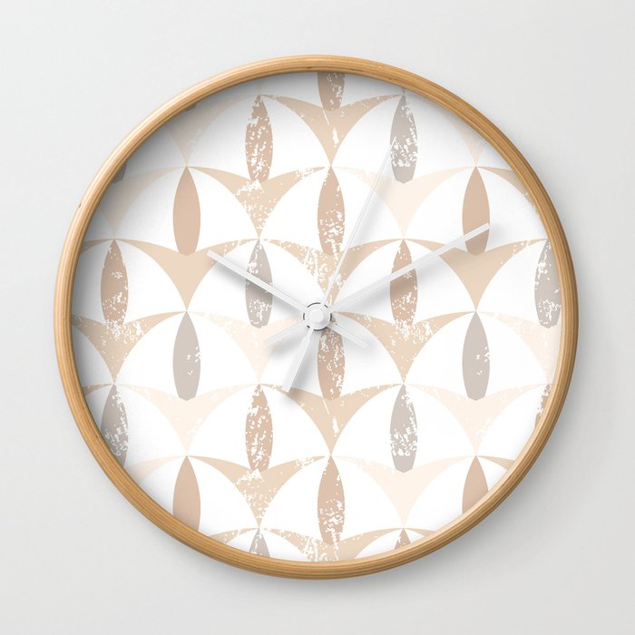 Old Arches Boho Beige Wall Clock