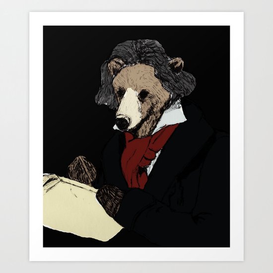 Bearthoven Art Print