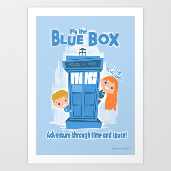 Fly the Blue Box! Art Print