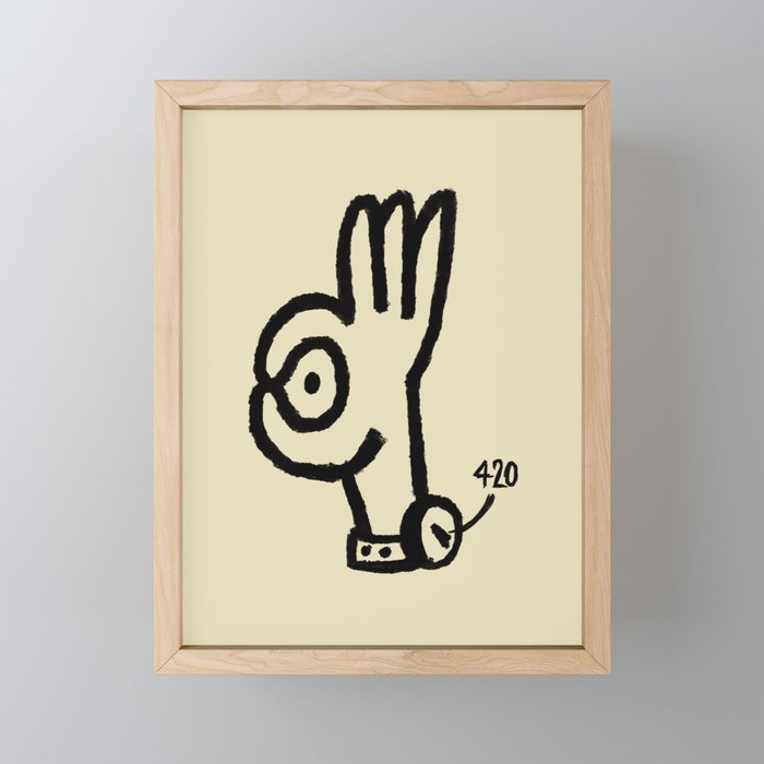 420 o'clock Framed Mini Art Print