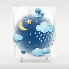Rainy Night Shower Curtain