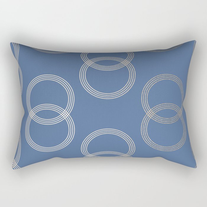 Simply Infinity Link in White Gold Sands on Aegean Blue Rectangular Pillow