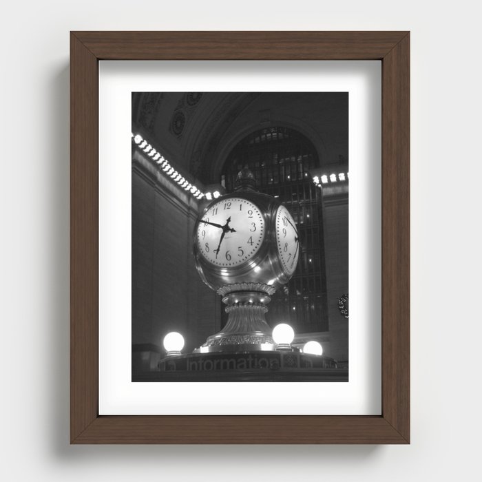 Grand Central Terminal Clock Recessed Framed Print