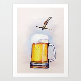 Beer Pool Art Print