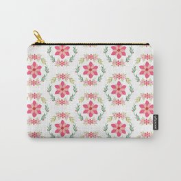 Vintage Floral Pattern #flowers #natural pink flowers pattern  Carry-All Pouch | Paintingflowers, Red Flowers, Vintagefloral, Pink, Graphicdesign, Flowers, Roses, Botanical, Pinkflower, Drawing 