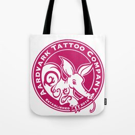 Pink Classic Aardvark Tattoo Company Logo Tote Bag