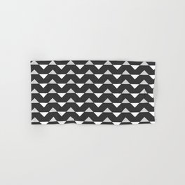Charcoal Black And Grey Chevron Zigzag Pattern Geometric Abstract Hand & Bath Towel