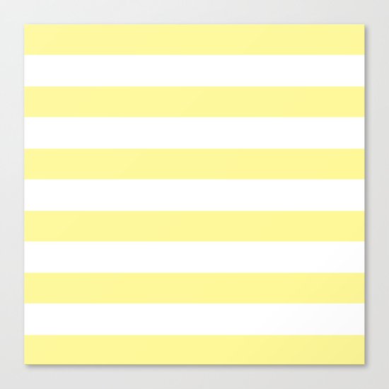 Simply Stripes in Pastel Yellow Canvas Print