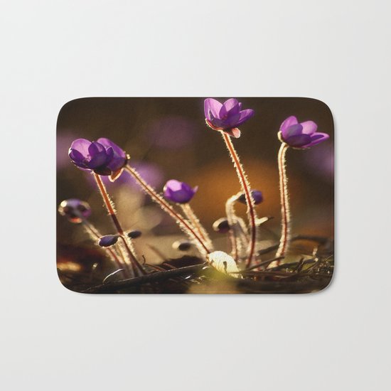 Hepaticas in The Glare Of The Sun Bath Mat