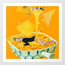 Cheese Dreams Kunstdrucke | Collage, Macandcheese, Curated, Macaroniandcheese, Funny, Macncheese, Popart, Midcentury, Retro, Cheese 