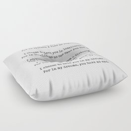 Rumi Quote 13 - I choose to love you in silence - Typewriter Print Floor Pillow