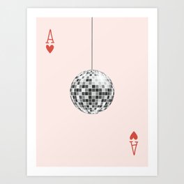 Ace of Disco Balls Art Print