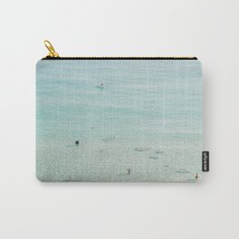 Aerial Ocean Swimmers - Minimal Beach and Sea photography by Ingrid Beddoes Carry-All Pouch