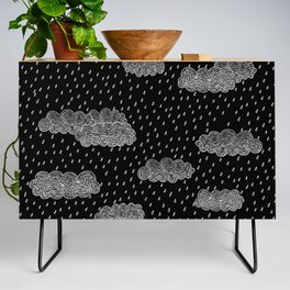 Black and Grey Storm Clouds Credenza