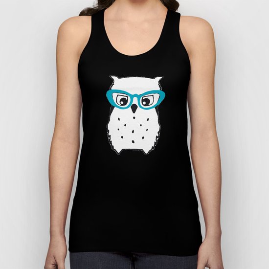 Cute Owl Glasses Unisex Tank Top