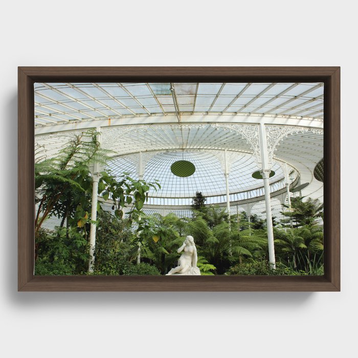Lady in the Garden Framed Canvas