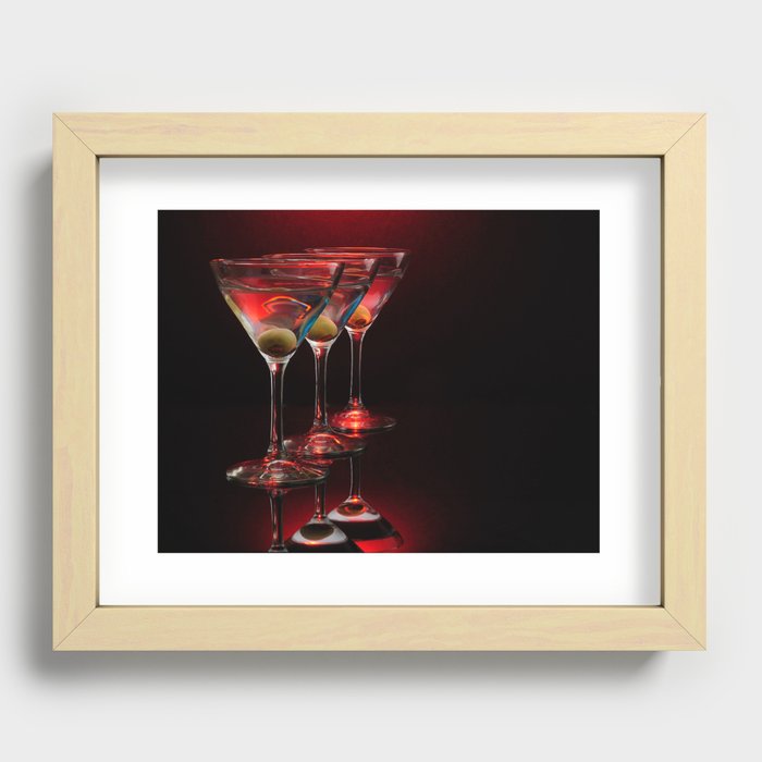 Red hot martinis. Recessed Framed Print