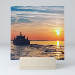 First boat in the morning - Mini Art Mini Art Print