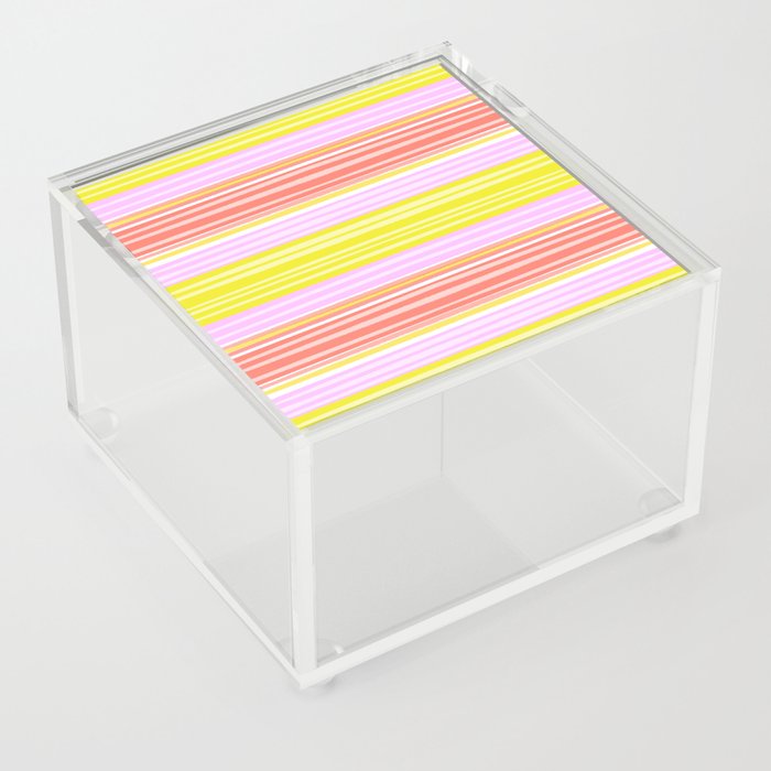 Hunter Jumper Spring Stripes Orange Skinny Acrylic Box