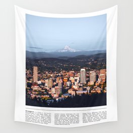 Portland Skyline Wall Tapestry