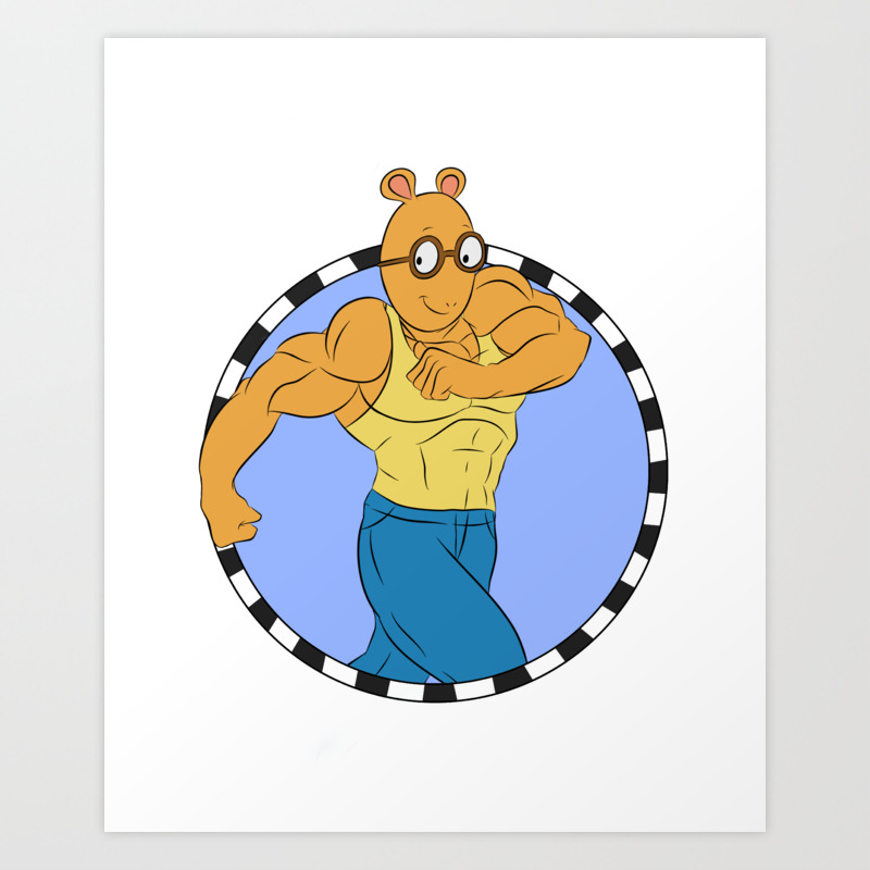 Arthur Off To The Gym Art Print By Jmaldonado Society6