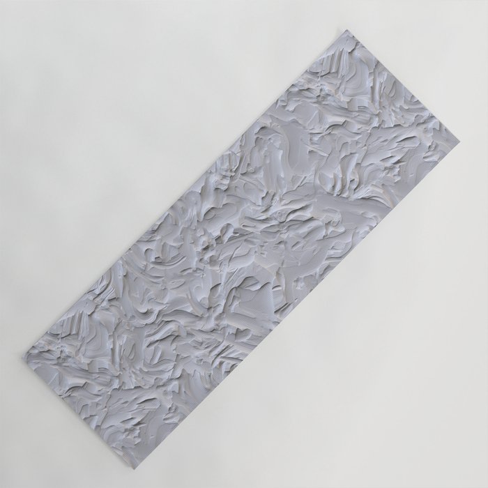 White Rough Plastering Texture Yoga Mat
