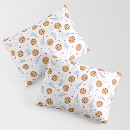 Happy Milk and Cookies Pattern Pillow Sham
