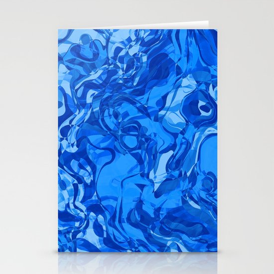 Blue Abstract Stationery Cards