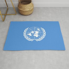 Flag on United nations -Un,World,peace,Unesco,Unicef,human rights,sky,blue,pacific,people,state,onu Rug