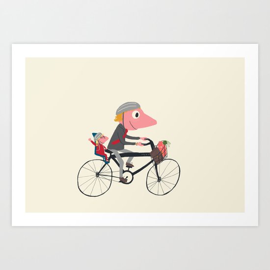 Biker Daddy Art Print