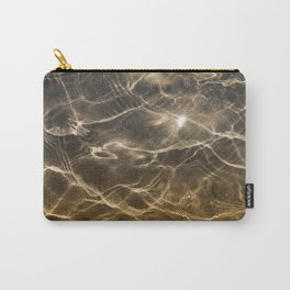 golden reflection 0341 undewater sand Carry-All Pouch | Sun, Sand, Beautiful, Digital, Clear, Goldenreflection, Sea, Gold, Water, Photo 