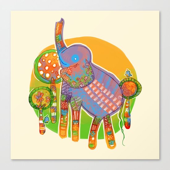 The Quilted Jungle Canvas Print