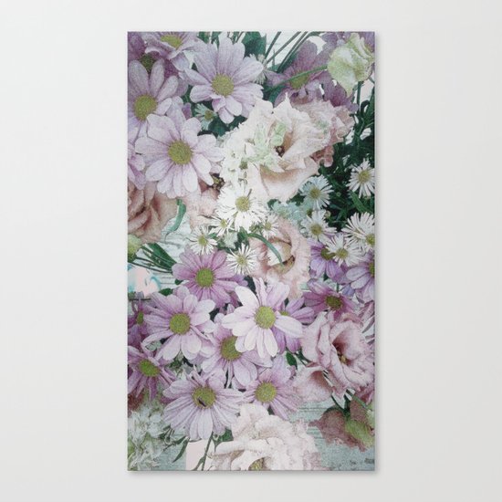 Bouquet pastel lilacs and pinks Canvas Print