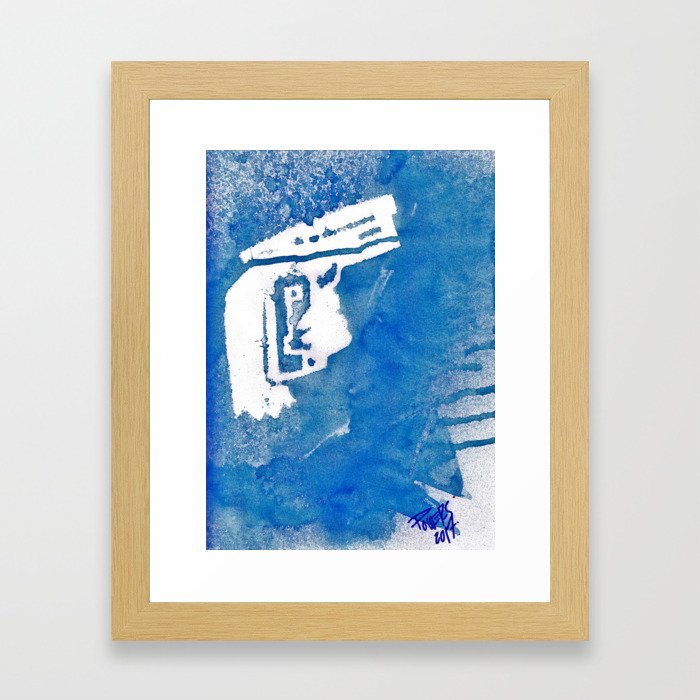 murder in blue Framed Art Print