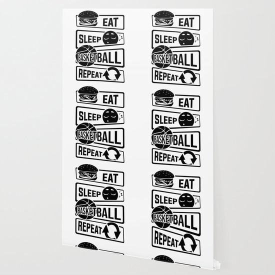 Eat Sleep Basketball Repeat B Ball Team Dunk Wallpaper By Anziehend Society6