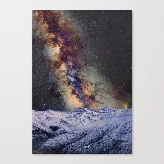 Sagitario, Scorpio and the star Antares over the hight mountains Canvas Print