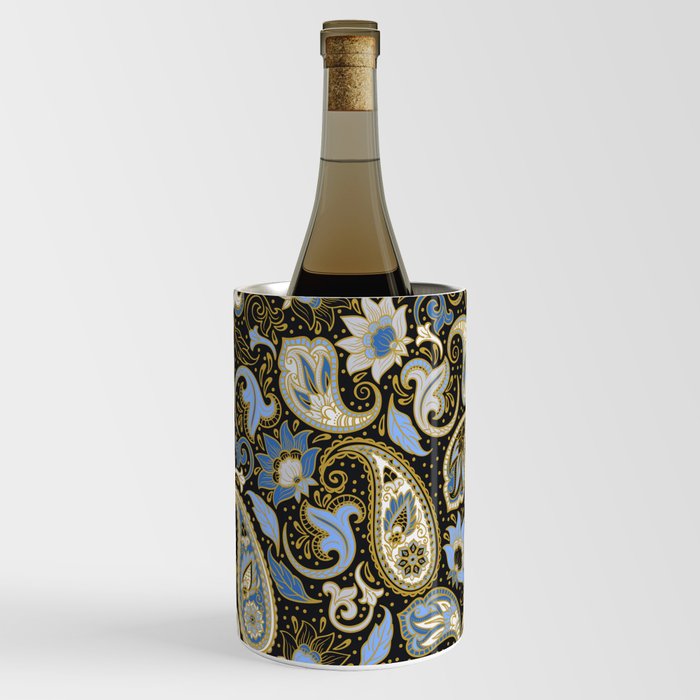 Elegant Paisley Pattern Black  Wine Chiller